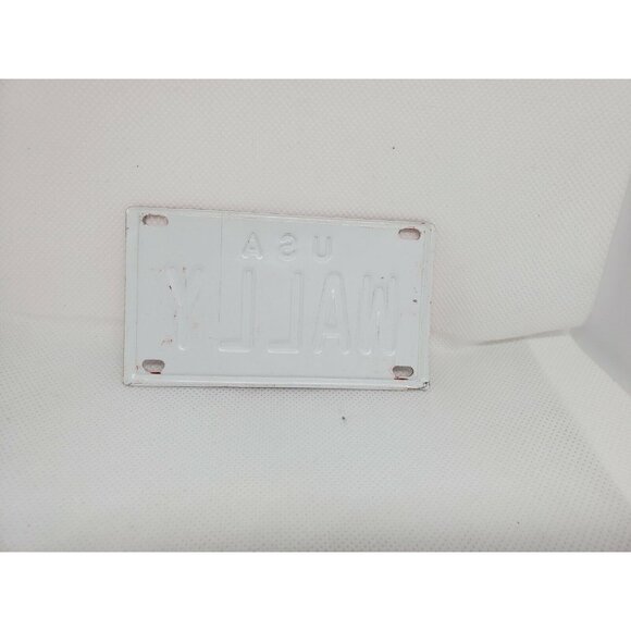 U.S.A Wally Personalized Mini License Plate – White & Red Collectible Bicycle - Picture 7 of 11